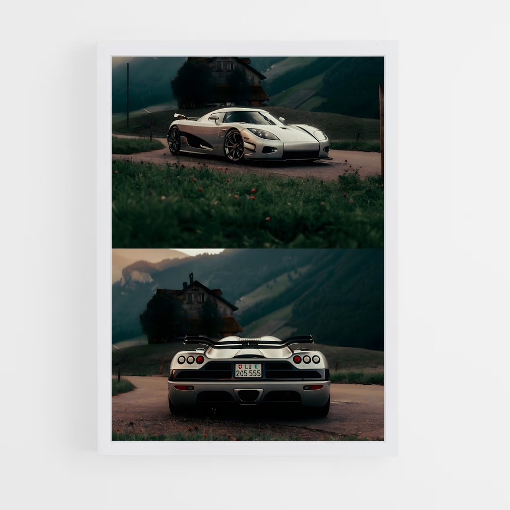 Poster Route d'Exception – affiche Koenigsegg (vue 3)